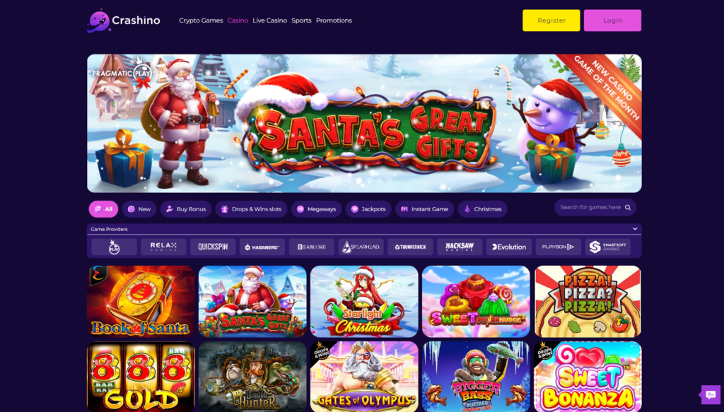Crashino Crypto Online Casino - Games and Software Providers