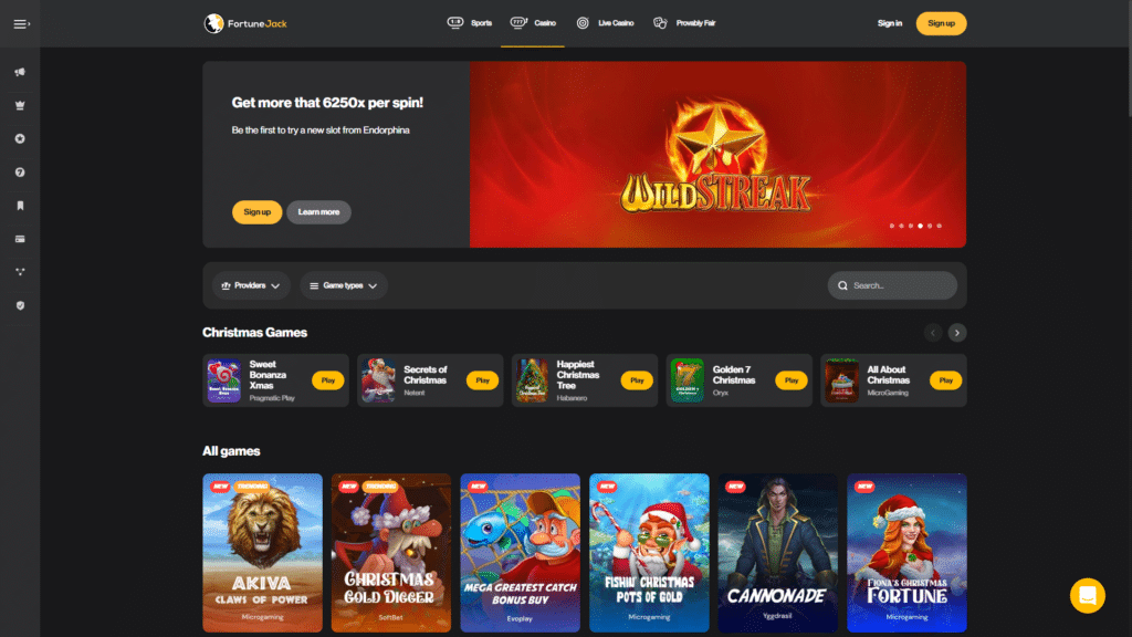 FortuneJack Online Bitcoin Casino Games and Software Providers