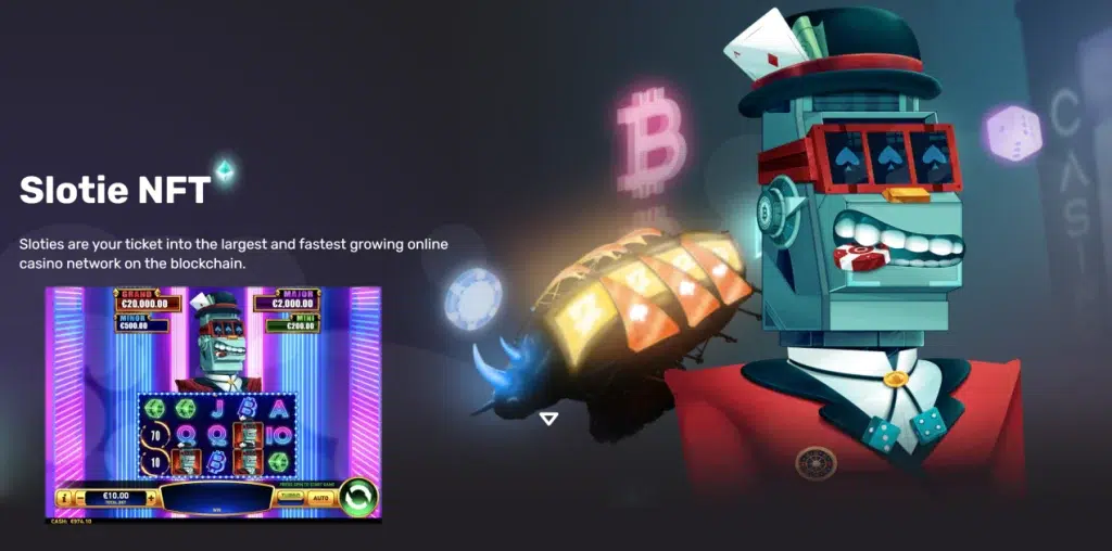 RubyPlay (a slot game developer studio for online casinos) released a new slot game together with Slotie NFT (an NFT collection on the Ethereum blockchain)