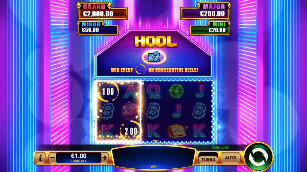 Slotie slot game HODL feature