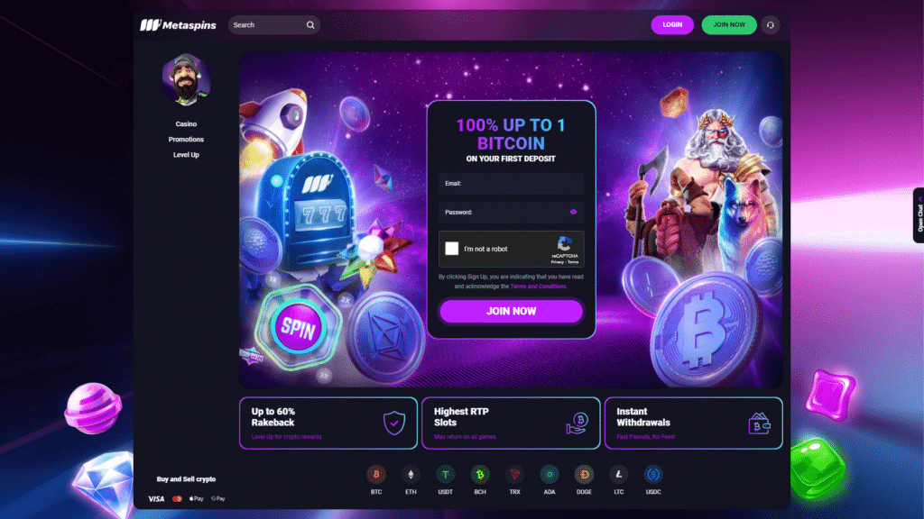 Review of Metaspins Bitcoin Casino 