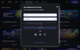 mBit Casino - Login and Signup